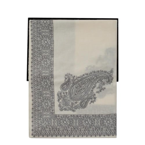 غترة شال ميرينو كشمير لون رصاصي R06