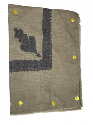 شال شتوي تطريز خياطة - قطري مقاس 60