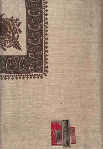 غترة شال كشميري ماركة أبو خروف – لون بيج رملي فاخر...