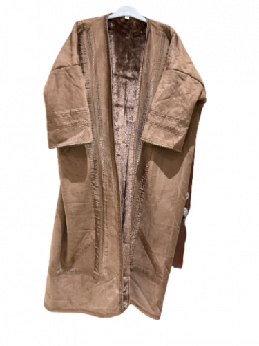فروه رجاليه قماش شامواه ناعم لون بيج