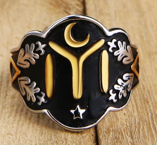 خاتم الكاي بزخارف فضية