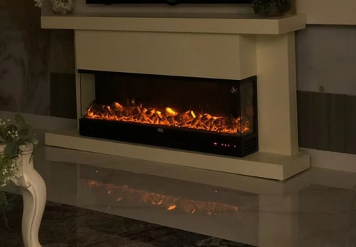 ديكور خشبي مع جهاز تدفئة مقاس 125 ثلاثي الأبعاد