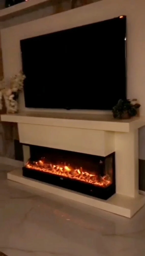 ديكور خشبي مع جهاز تدفئة مقاس 125 ثلاثي الأبعاد