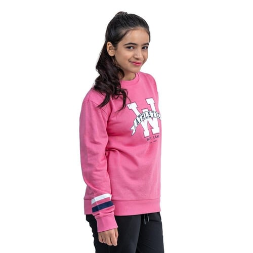 سويت شيرت جري بناتي من باتريك _ AW24-KID-10