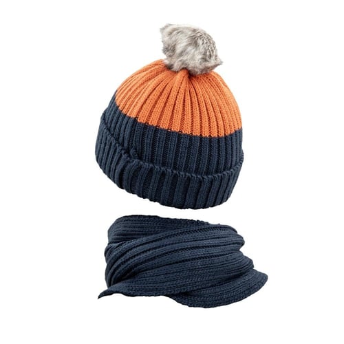 باتريك طقم قبعة+وشاح+كفوف شتوي ولادي