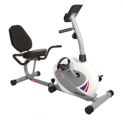 هلثكير دراجة ثابتة بمسند ظهر ومقعد متحرك 8 مستويات...