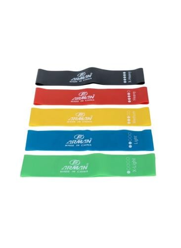 أرمان مجموعة من 5 أشرطة مطاطية مقاومة لتمارين الكر...