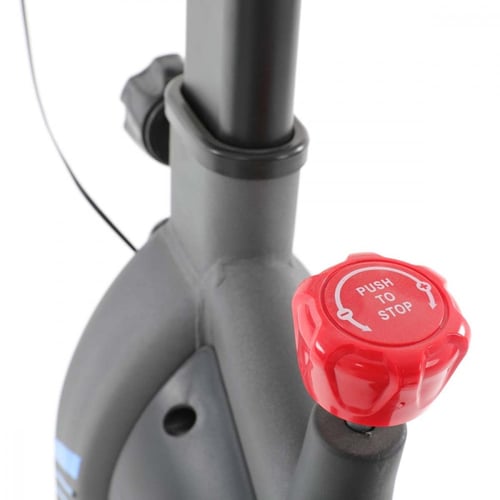 هلثكير دراجة رياضية ثابتة مع شاشة LCD مقاس 2" وحام...