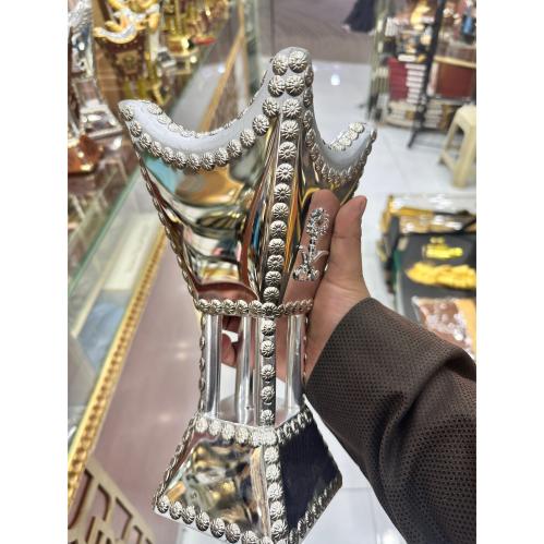 مبخرة بكستانيه فاخرة فضية سيفين ونخلة