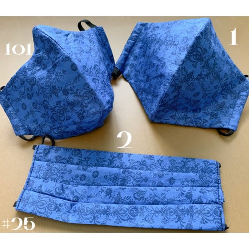 كمامة ازرق واسود #25