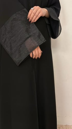 1073-قماش انترنت -كم شيفون مبطن -نص كلوش