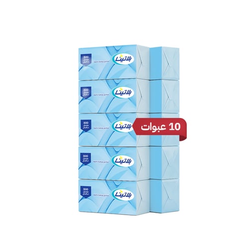 مناديل بلاتينا 800 منديل - 10 عبوات