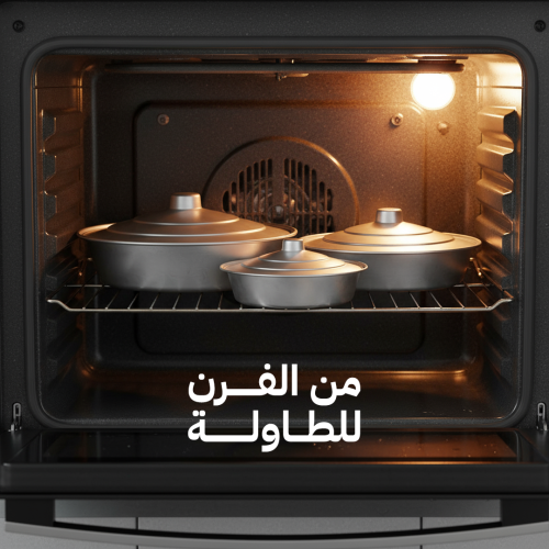 صواني فرن مع غطاء 3 قطع
