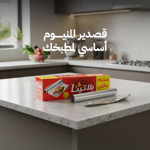 قصدير المنيوم بلاتينا مقاس 45 سم × 55 م