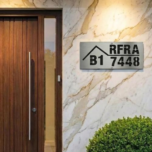 لوحة عنوان بيتك ورقم الفلة ( 9 )