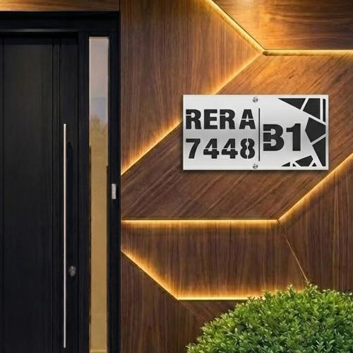 لوحة عنوان بيتك ورقم الفلة ( 10 )