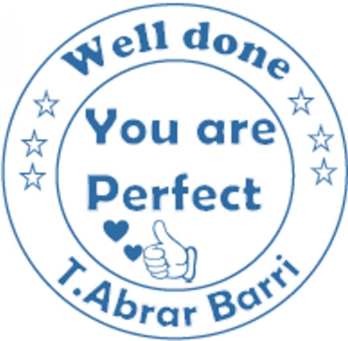 ختم دائري انجليزي ( حدد اللون والشكل )