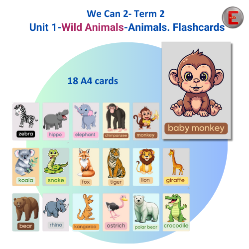 Unit 1-Wild Animals-Animals. Flashcards