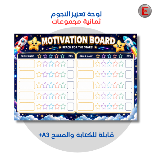 لوحة تعزيز النجوم ثمان المجموعات(انجليزي )