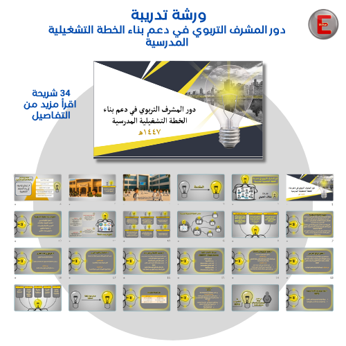 دور المشرف التربوي في دعم بناء الخطة التشغيلية الم...