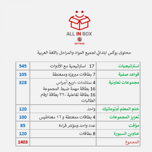 بوكس باللغة العربية المرحلة الابتدائية