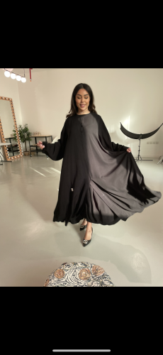 Double wide plain abaya