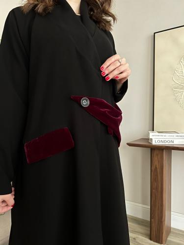 Korea abaya blazer padded with velvet