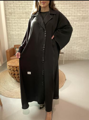 Chinese abaya with front buttons