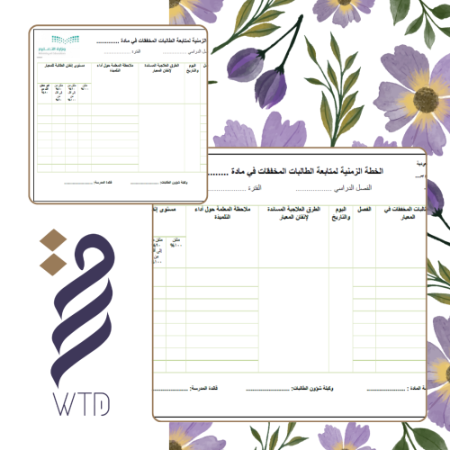 الخطة الزمنية لمتابعة الطالبات المخفقات