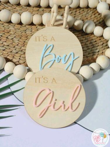 لافتة خشبية للمواليد 2