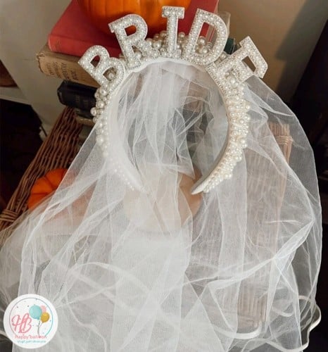 طوق العروس بالطرحه