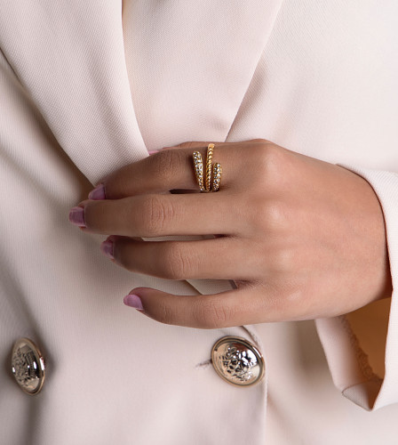 Three Layers Zirconia Ring