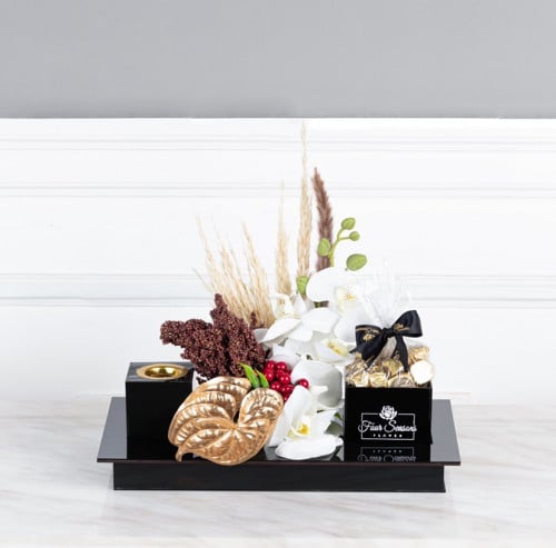 الهدية الذهبية مبخرة وشوكولاتة