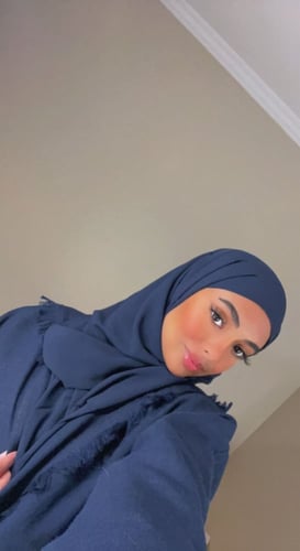 حجاب متصل بطاقية قطن