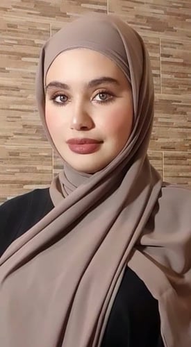 حجاب متصل بطاقية قطن