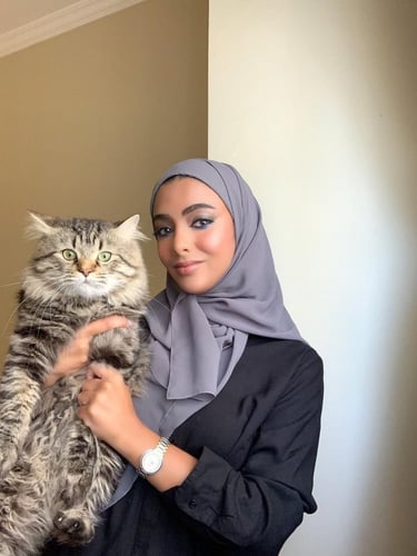 حجاب متصل بطاقية قطن