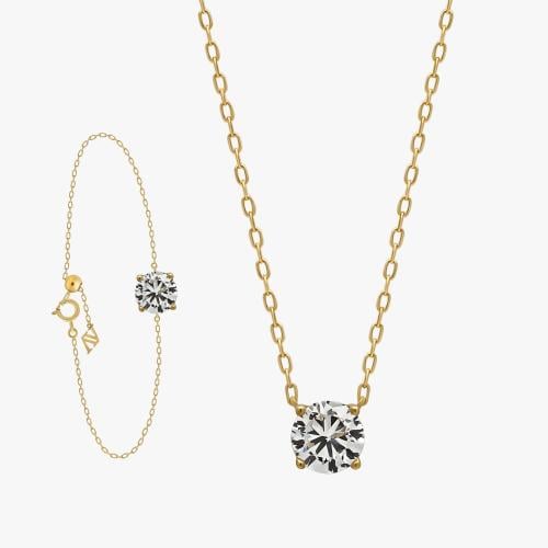 قلادة و سوارة سوليتير اي ڤي