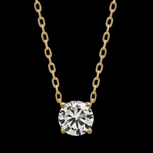 قلادة و حلق سوليتير اي ڤي