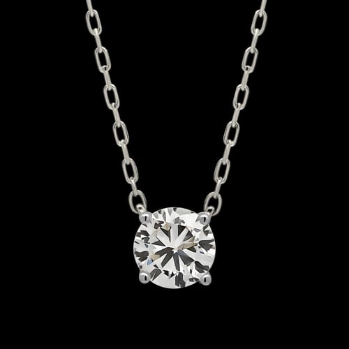 قلادة و حلق سوليتير اي ڤي