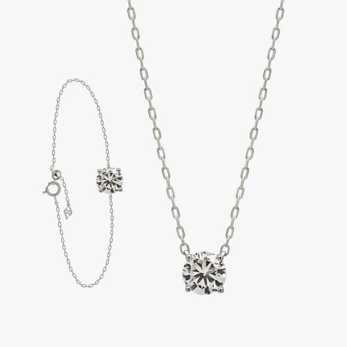 قلادة و سوارة سوليتير اي ڤي