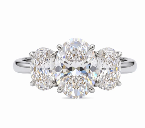 Triple Oval Solitaire Ring - 2 Carat
