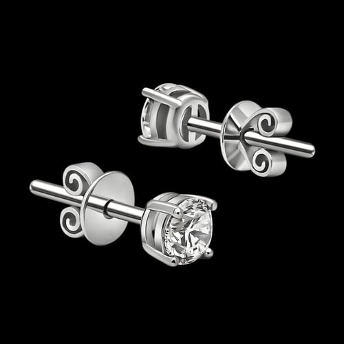 قلادة و سوارة و حلق سوليتير اي ڤي