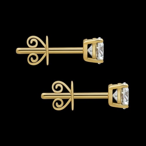 قلادة و حلق سوليتير اي ڤي