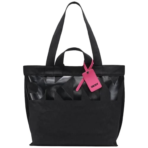 شنطة DKNY Tote بتفاصيل الشعار العصرية