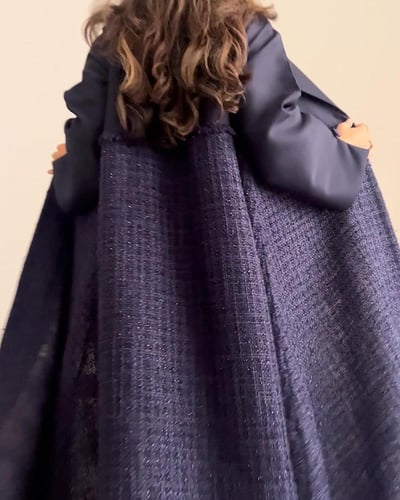 Dark blue taftah & tweed