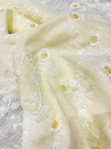 Floral Embroidered Linen