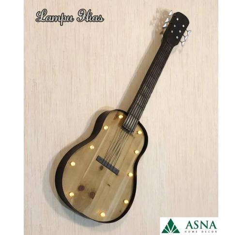 مجسم جداري مع اضاءة حديد جيتار