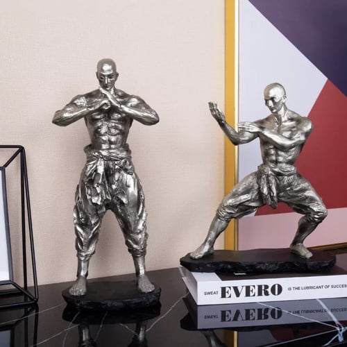 مجسمات مودرن تايكوندو لون فضي لؤلؤي