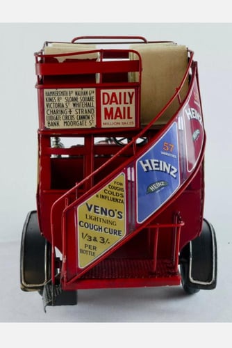 مجسم انتيك حديد بشكل باص لندن