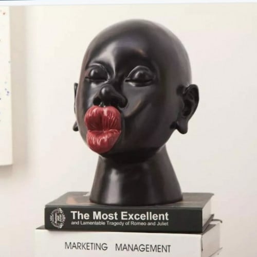 مجسم ديكور وجه إمرأة افريقية